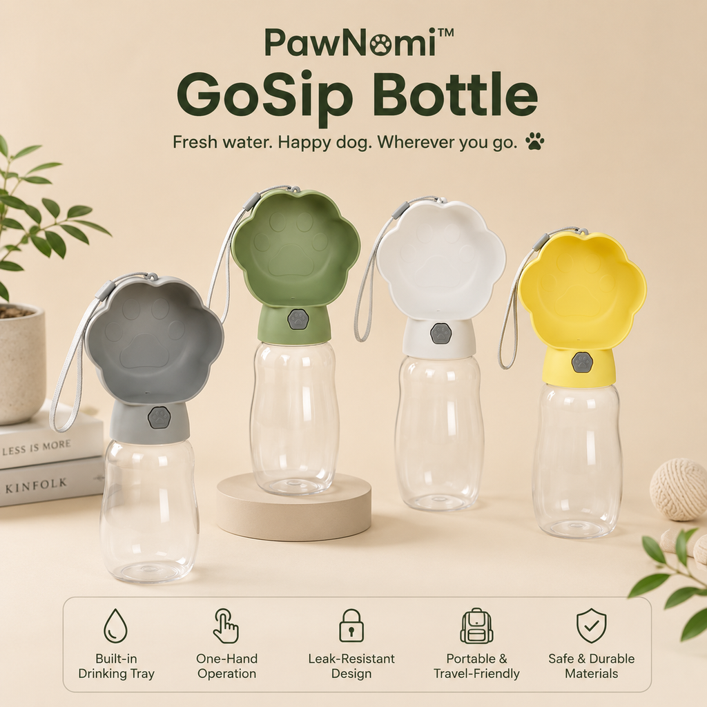 PawNomi™ GoSip Bottle – Portable Dog Water Bottle