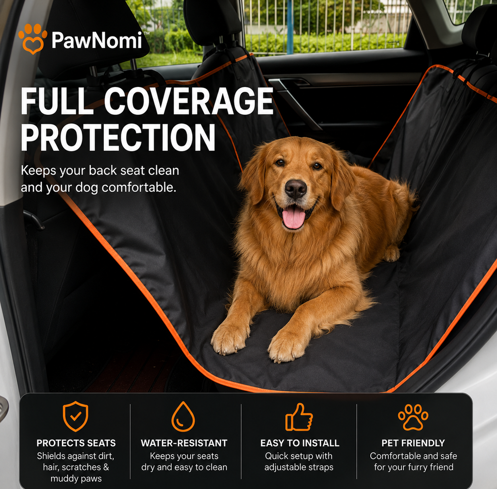 PawNomi™ AutoGuard – Dog Car Seat Hammock