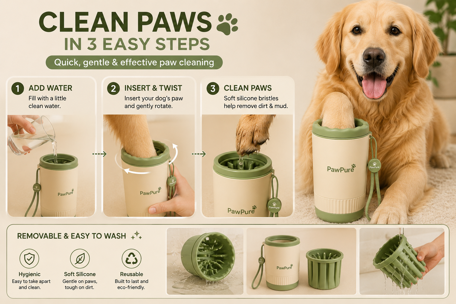 PawNomi™ PawPure – Dog Paw Cleaner